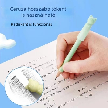 Rajzfilmfigurás szilikon ceruzakapó, puha gumi ceruzakapó általános iskolások számára