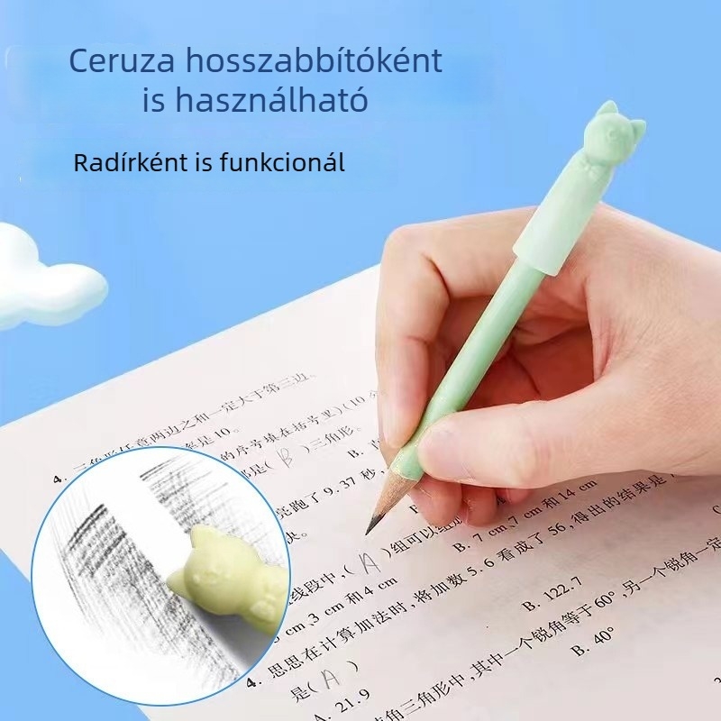 Rajzfilmfigurás szilikon ceruzakapó, puha gumi ceruzakapó általános iskolások számára