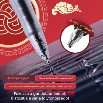 Deli vizsgás gél toll, fekete, gyorsan száradó, sima írás, ST hegye, közép- és felsőfokú vizsgákhoz