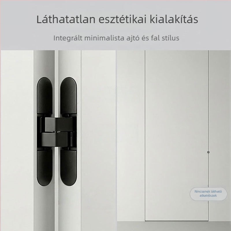 Háromdimenziós állítható rejtett keresztes zsanér faajtóhoz, kifelé nyíló, cinkötvözet