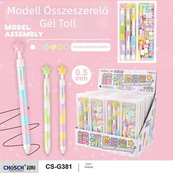 Moduláris puzzle toll általános iskolásoknak, stresszoldó gol toll, összekapcsolható elemekkel, oktatási játék toll, sima 0,5 mm hegye