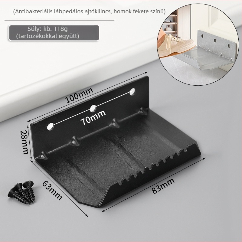 Lábpedálos ajtónyitó érintésmentesen – fém, higiénikus