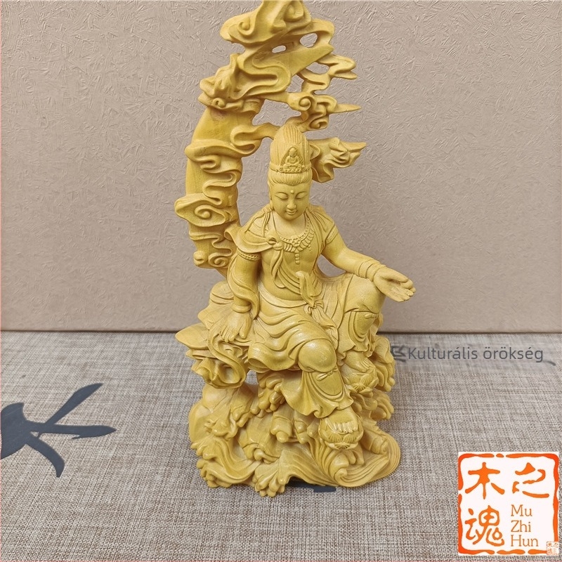Fafaragott Guanyin Bodhisattva szobor, Ming–Qing stílusú, otthoni dekoráció