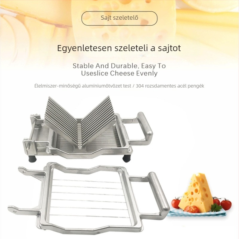 Kézi sajtszeletelő és zöldségvágó – burgonya, uborka és citrom szeletelésére