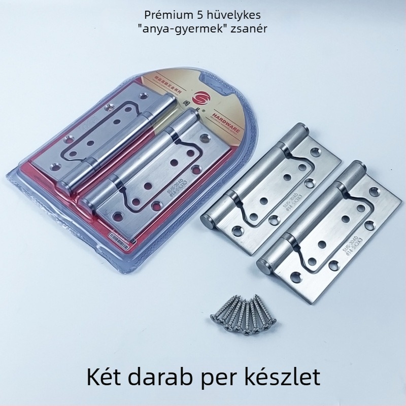 Rozsdamentes acél 5 hüvelykes zsanér, furat nélküli kivitelben, fa ajtóhoz hálószobában, csendes csapágy, pillangó hajlító zsanér