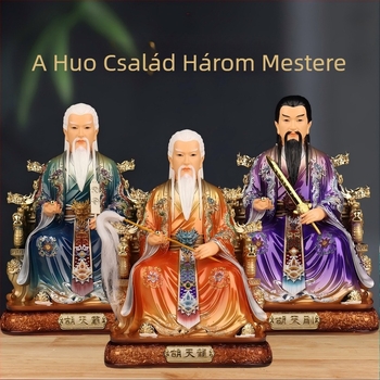 Hu Tianba, Hu Tianlong és Hu Tiangang gyanta istenségszobrai otthoni tiszteletre