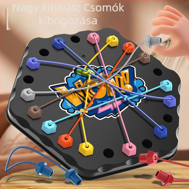 Gyerekeknek szóló kötéloldó kihívás: családi interakció, logikai gondolkodás fejlesztése és kognitív fejlődés — oktató kötélpuzzle játék