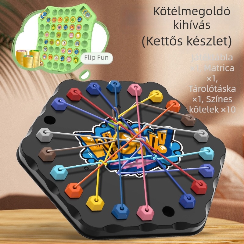 Gyerekeknek szóló kötéloldó kihívás: családi interakció, logikai gondolkodás fejlesztése és kognitív fejlődés — oktató kötélpuzzle játék