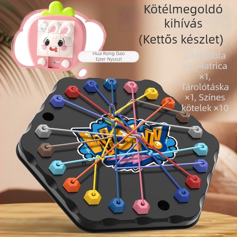 Gyerekeknek szóló kötéloldó kihívás: családi interakció, logikai gondolkodás fejlesztése és kognitív fejlődés — oktató kötélpuzzle játék