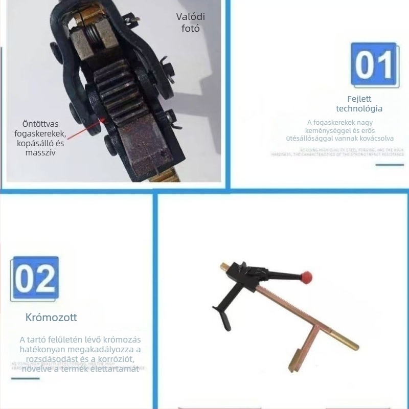 Motorkerékhez készült kézi gumi demontáló készlet, Dragon Clamp, gumi nyomó- és demontáló eszköz