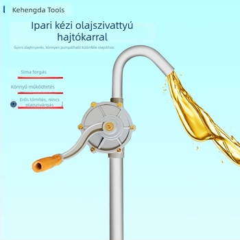 Kézzel hajtott dízelolaj pumpa, önprimáló, ipari minőség, alumínium kivitel