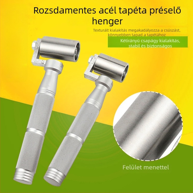 Rozsdamentes acélból készült csapágyas tapétaroll