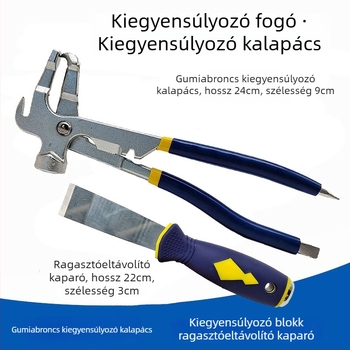 Gumiabroncs kiegyensúlyozó fogó dinamikus kiegyensúlyozó eszközzel és súlyeltávolítóval