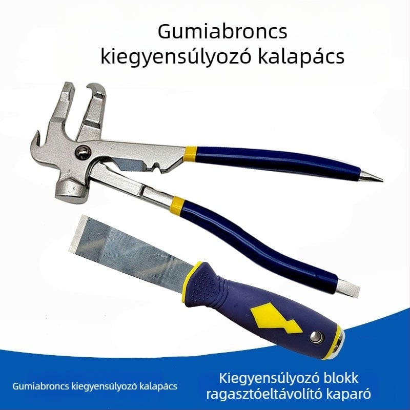 Gumiabroncs kiegyensúlyozó fogó dinamikus kiegyensúlyozó eszközzel és súlyeltávolítóval