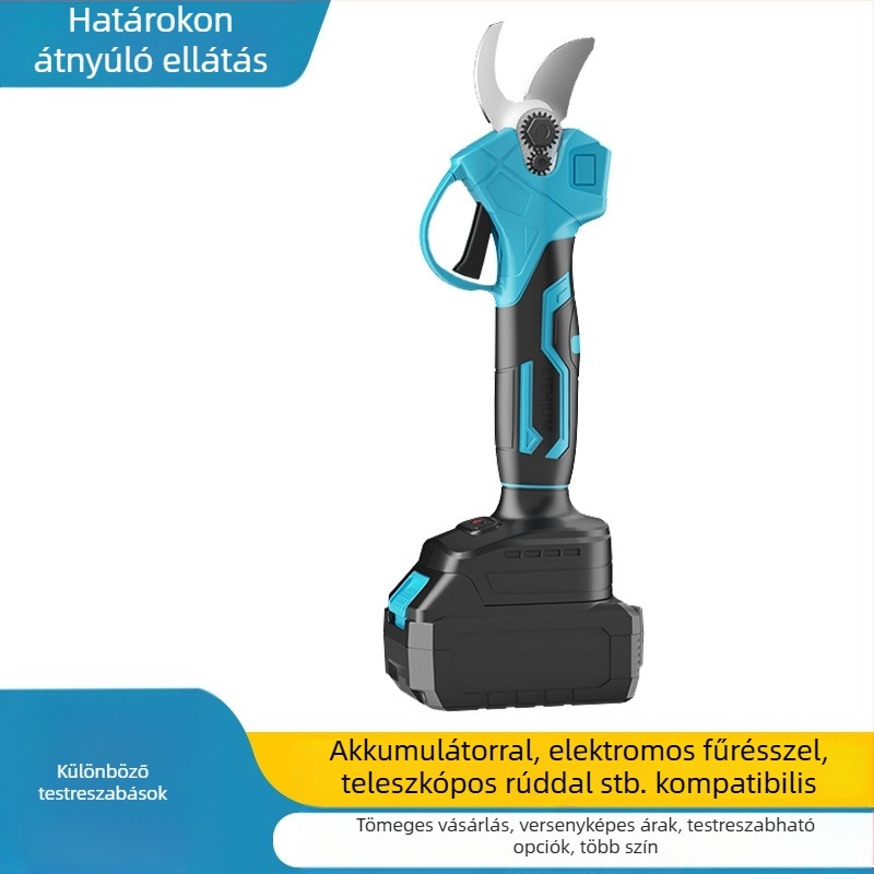 Akkumulátoros elektromos metszőolló vastag ágakhoz, nagy teljesítményű kerti gallyvágó