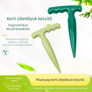 Műanyag kerti lyukfúró hosszú nyéllel ültetéshez