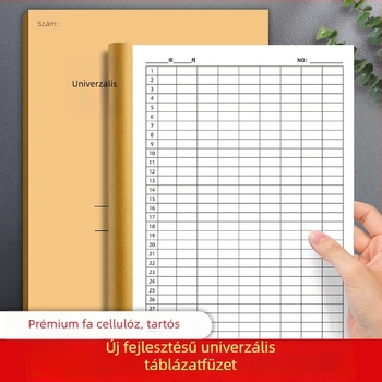 Kraft papír notesz üres űrlapokkal, vastag kivitelben, könyveléshez