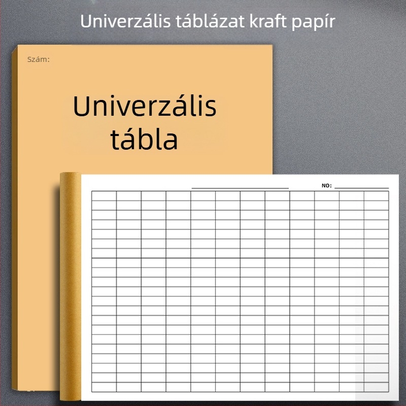 Kraft papír notesz üres űrlapokkal, vastag kivitelben, könyveléshez
