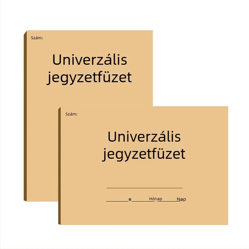 Kraft papír notesz üres űrlapokkal, vastag kivitelben, könyveléshez