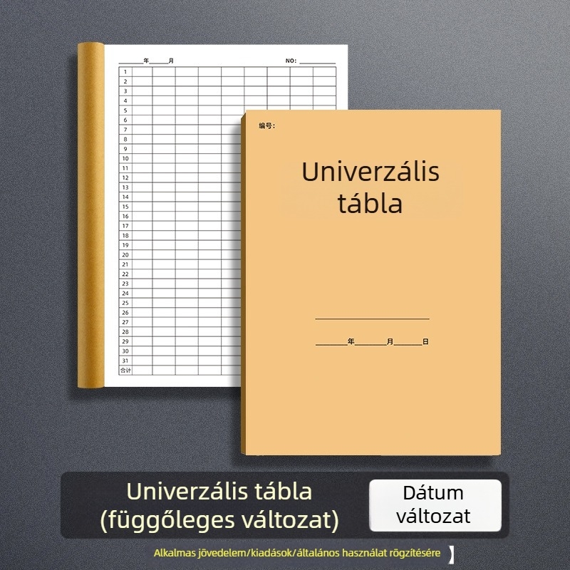 Kraft papír notesz üres űrlapokkal, vastag kivitelben, könyveléshez