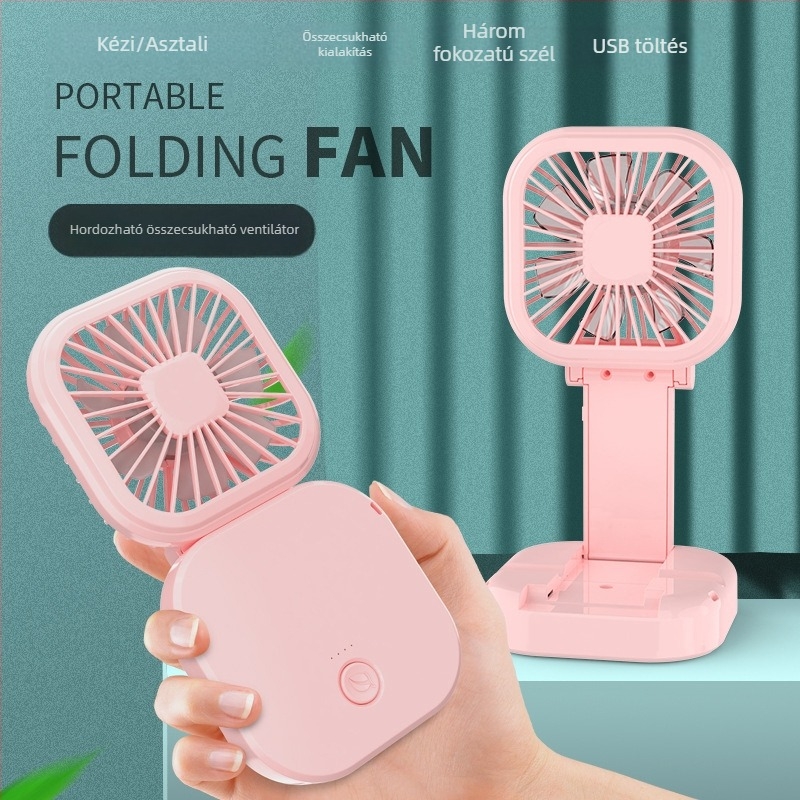 Összecsukható, hordozható mini USB ventilátor – kézi és asztali ventilátor beépített akkumulátorral