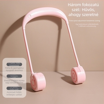 Nyakba akasztható penge nélküli ventilátor, USB hordozható, aromaterápiával