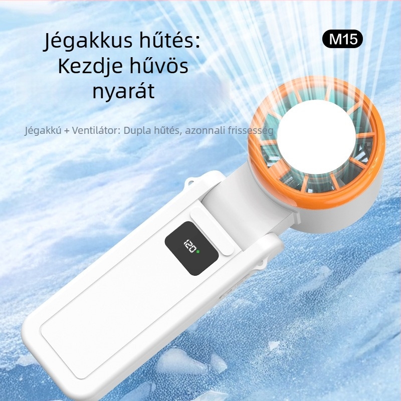 2025 gyorshűtéses kézi ventilátor, hajtogatható, kültéri használatra, 100 fokozatban állítható