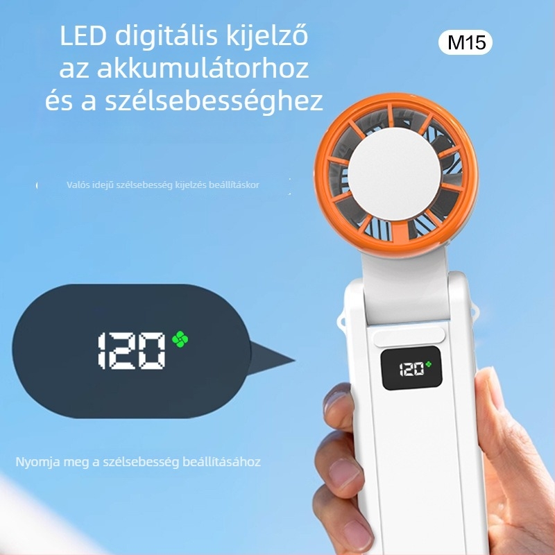 2025 gyorshűtéses kézi ventilátor, hajtogatható, kültéri használatra, 100 fokozatban állítható