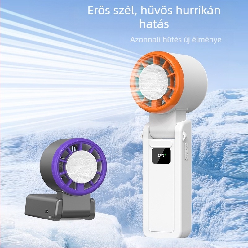 2025 gyorshűtéses kézi ventilátor, hajtogatható, kültéri használatra, 100 fokozatban állítható