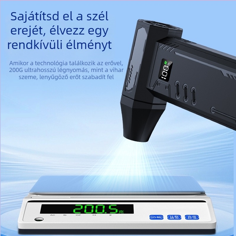 X15Pro Nagy teljesítményű hordozható kézi ventilátor, 130000 rpm, kettős használat: fújás és szívás, por- és hóeltávolítás