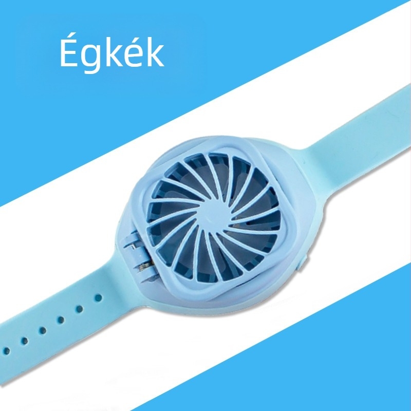 Új óraszíjas csuklóventilátor, USB töltés, kültéri használatra, gyerekjáték