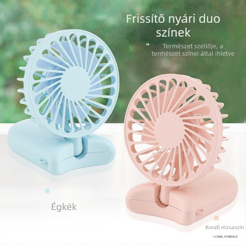 F3 Mini hordozható nyakba akasztható ventilátor, összecsukható, USB-újratölthető, diákoknak
