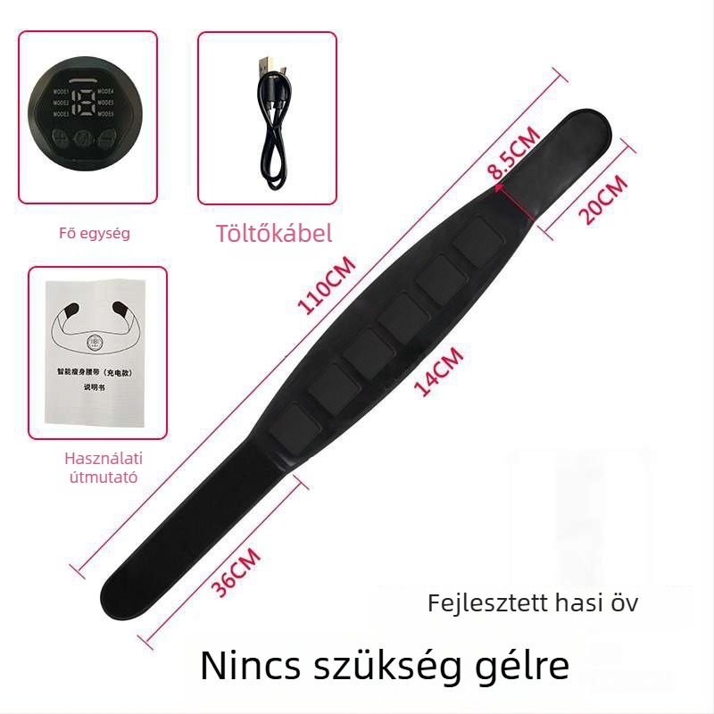 Minogi intelligens hasizom tapasz EMS-szel, edzőeszköz a hasizomhoz, összecsukható