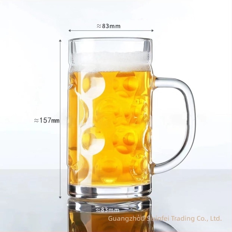 Nagyméretű csapolt söröskorsó logóval, 1000 ml űrtartalommal