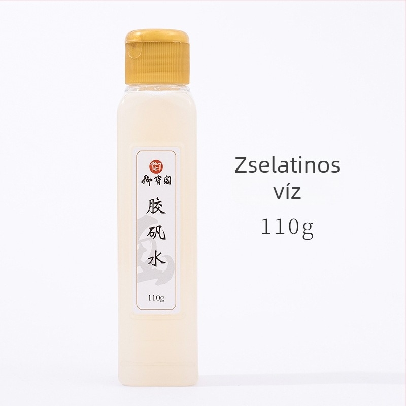 Gelatinos ragasztóoldat Gongbi festéshez rizspapíron és selyem papíron, alum oldat a szivárgások megelőzésére