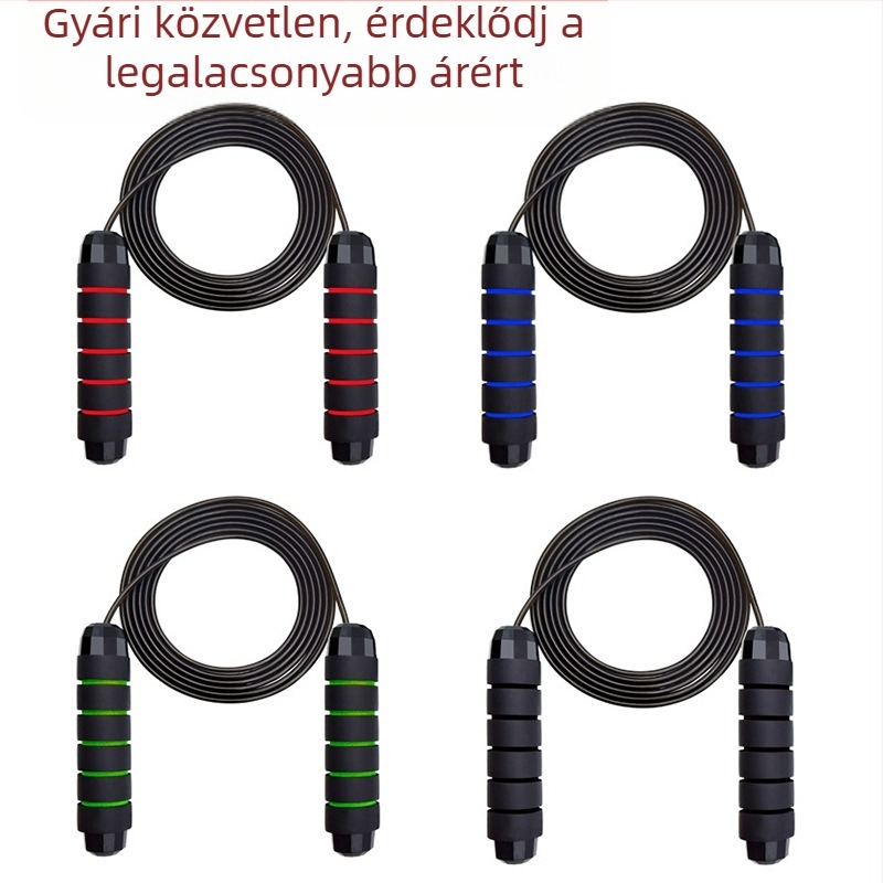 Súlyozott ugrókötél acélhuzalból sportos edzésekhez és felkészüléshez a középiskolai felvételi vizsgára