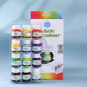 12 színű, 25 ml textil pigmentek gyerekeknek – akril textil pigmentek kínai festészethez, DIY művészeti kellékek, vízálló és UV-álló