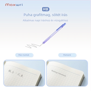 Maxwri Mw-2106 mechanikus ceruza, 0,7 mm, műanyag test, Macaron színek, környezetbarát, íráshoz, iroda és tanuláshoz