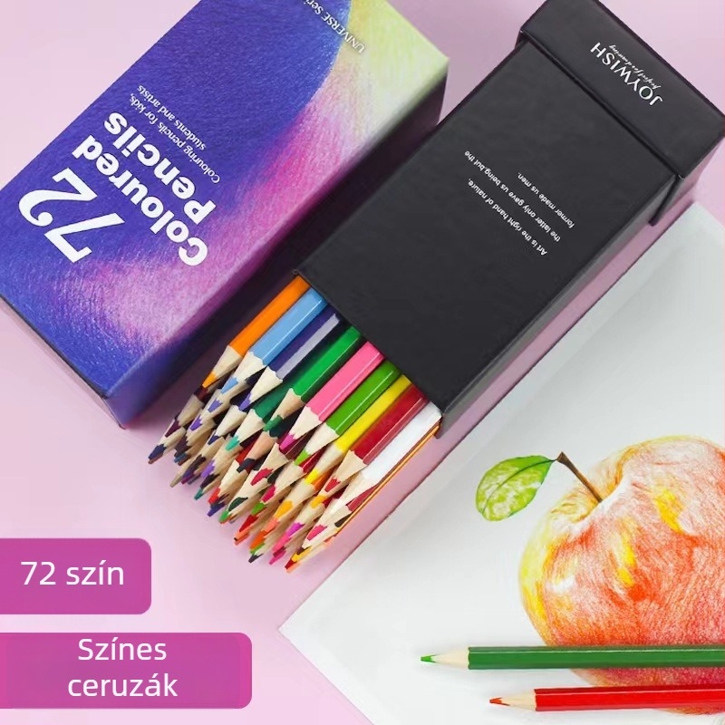 72 színű olaj alapú színes ceruza készlet fa ajándékdobozban