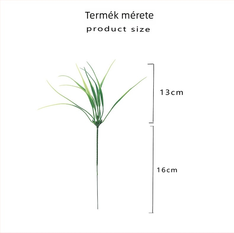 Mesterséges vízi fű műanyag edényben, dekoratív növény térválasztóhoz és éttermi dekorációhoz