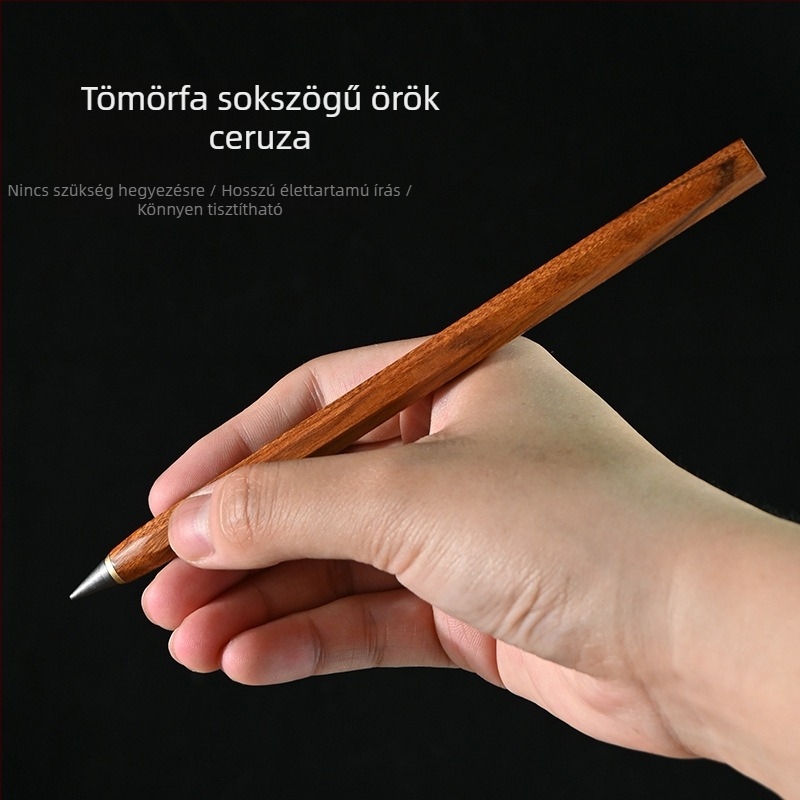 HB-s nyolcszögletű fa ceruza diákok és vizsgákhoz, vintage stílus, hegyezés nélkül