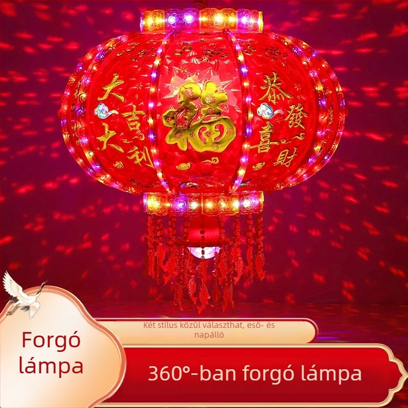 LED multicolor forgó lámpás – újévi balkondi dekoráció, esküvő és költözés, palotai lámpa a Tavaszi Fesztiválhoz