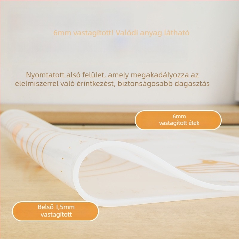 Nagy méretű antibakteriális szilikon dagasztómat, vastagított, konyhai és sütési célra, élelmiszer-minőség
