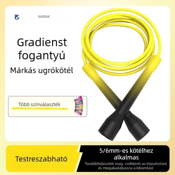 Gradient színű fogantyús PVC ugrókötél, 5 mm, hidegálló és kopásálló, sportos edzéshez