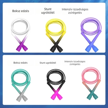 Gradient színű fogantyús PVC ugrókötél, 5 mm, hidegálló és kopásálló, sportos edzéshez