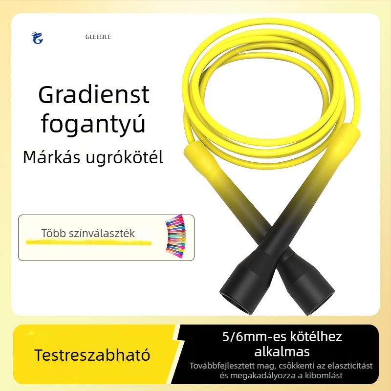 Gradient színű fogantyús PVC ugrókötél, 5 mm, hidegálló és kopásálló, sportos edzéshez
