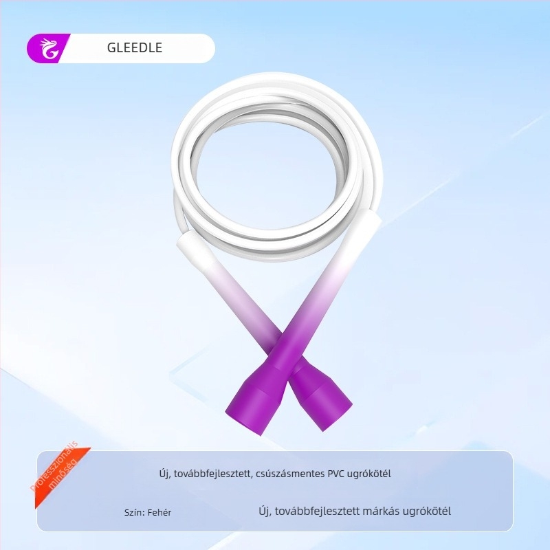 Gradient színű fogantyús PVC ugrókötél, 5 mm, hidegálló és kopásálló, sportos edzéshez