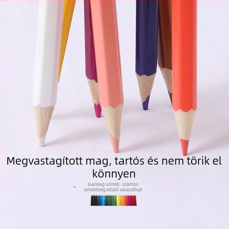 Great Sage 24 színű hexagonális színes ceruza nyírfából készült testtel, 3.0 mm maggal, kiváló minőségű színes grafit