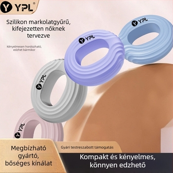 Csukló- és ujjtámasztó fogás erősítő – szilikon kör alakú rehabilitációs eszköz a kéz, a csukló és az ujjak izmainak felépítéséhez
