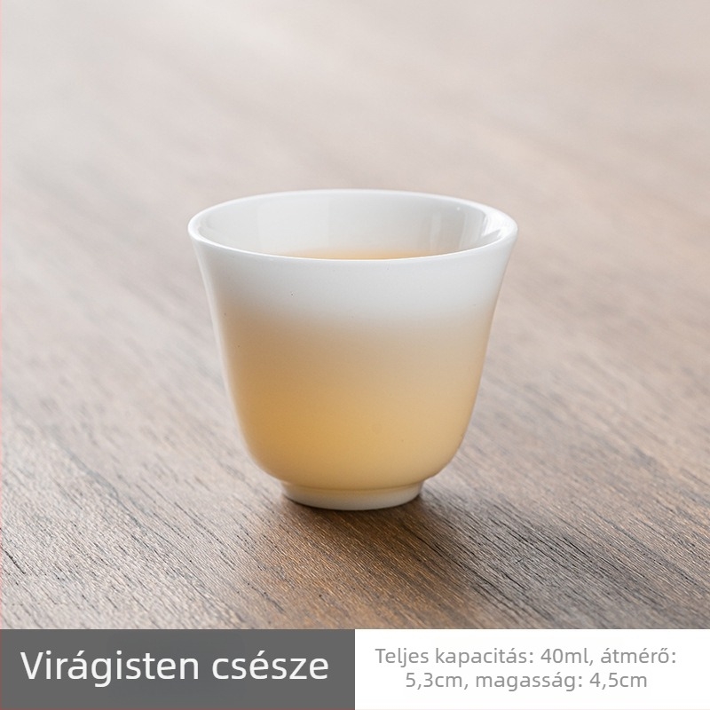Ice Jade porcelán teáskészlet fedéllel – Kung Fu tea otthonra és az irodába